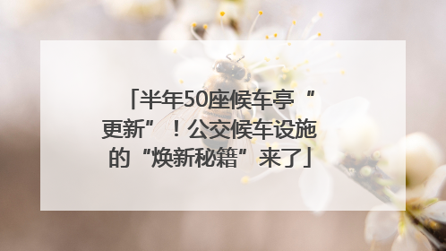 半年50座候车亭“更新”！公交候车设施的“焕新秘籍”来了