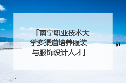 南宁职业技术大学多渠道培养服装与服饰设计人才