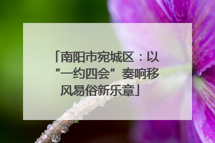 南阳市宛城区：以“一约四会”奏响移风易俗新乐章