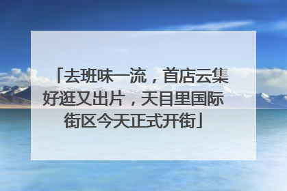 去班味一流，首店云集好逛又出片，天目里国际街区今天正式开街