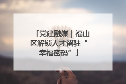 党建融媒｜福山区解锁人才留驻“幸福密码”