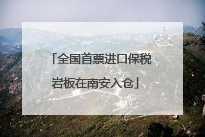 全国首票进口保税岩板在南安入仓