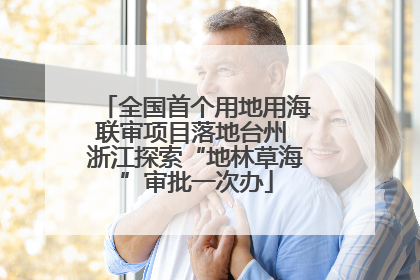 全国首个用地用海联审项目落地台州 浙江探索“地林草海”审批一次办
