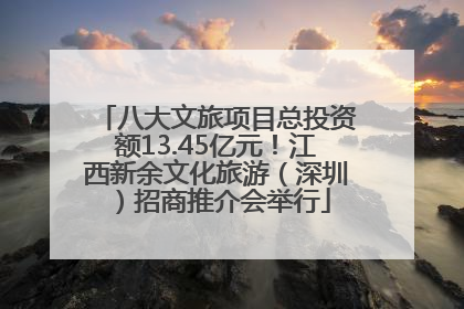 八大文旅项目总投资额13.45亿元！江西新余文化旅游（深圳）招商推介会举行