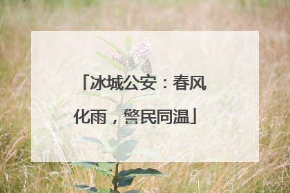 冰城公安：春风化雨，警民同温