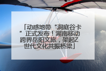 动感地带“洞庭谷卡”正式发布！湖南移动跨界岳阳文旅，架起Z世代文化共振桥梁