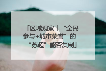 区域观察丨“全民参与+城市荣誉”的“苏超”能否复制
