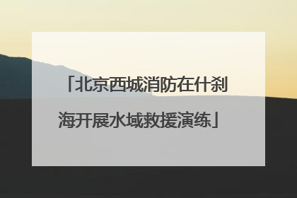 北京西城消防在什刹海开展水域救援演练