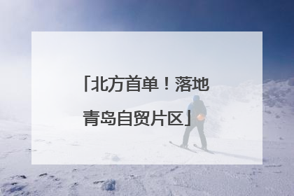 北方首单！落地青岛自贸片区