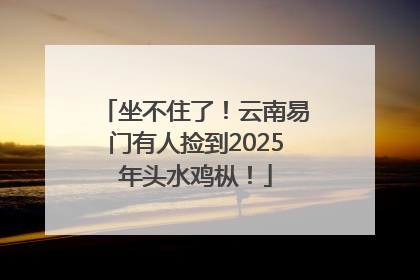 坐不住了！云南易门有人捡到2025年头水鸡枞！