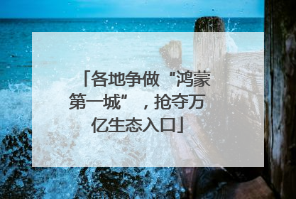 各地争做“鸿蒙第一城”，抢夺万亿生态入口