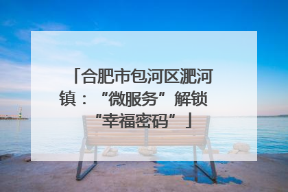 合肥市包河区淝河镇：“微服务”解锁“幸福密码”