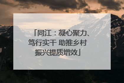 同江：凝心聚力、笃行实干 助推乡村振兴提质增效