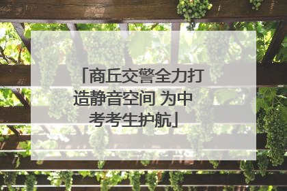 商丘交警全力打造静音空间 为中考考生护航