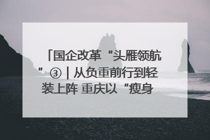 国企改革“头雁领航”③｜从负重前行到轻装上阵 重庆以“瘦身”谋“健体”