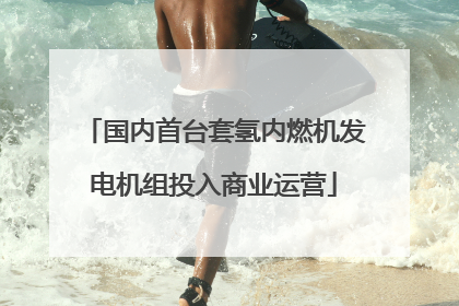 国内首台套氢内燃机发电机组投入商业运营