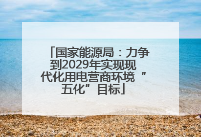 国家能源局：力争到2029年实现现代化用电营商环境“五化”目标