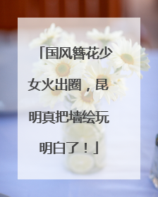 国风簪花少女火出圈，昆明真把墙绘玩明白了！