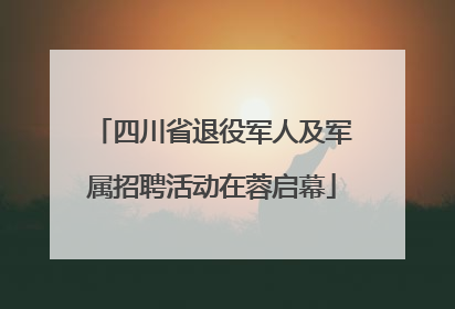 四川省退役军人及军属招聘活动在蓉启幕