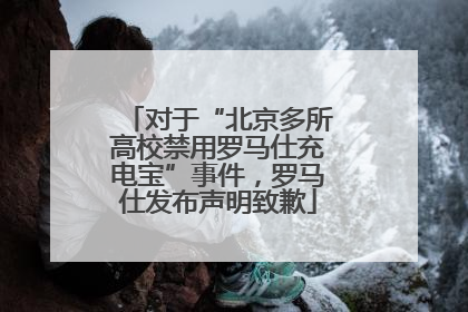 对于“北京多所高校禁用罗马仕充电宝”事件，罗马仕发布声明致歉
