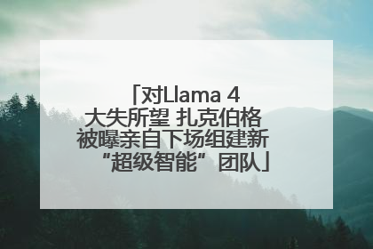 对Llama 4大失所望 扎克伯格被曝亲自下场组建新“超级智能”团队