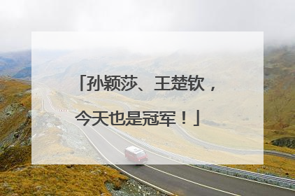 孙颖莎、王楚钦，今天也是冠军！