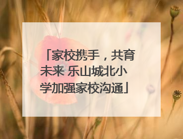 家校携手，共育未来 乐山城北小学加强家校沟通