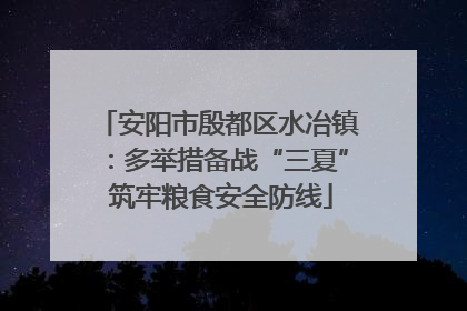 安阳市殷都区水冶镇：多举措备战“三夏” 筑牢粮食安全防线