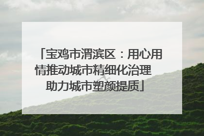 宝鸡市渭滨区：用心用情推动城市精细化治理 助力城市塑颜提质