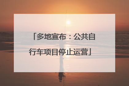多地宣布：公共自行车项目停止运营