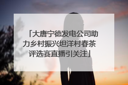 大唐宁德发电公司助力乡村振兴坦洋村春茶评选赛直播引关注