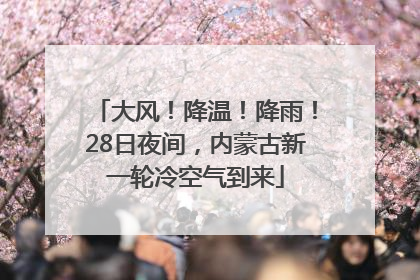 大风！降温！降雨！28日夜间，内蒙古新一轮冷空气到来