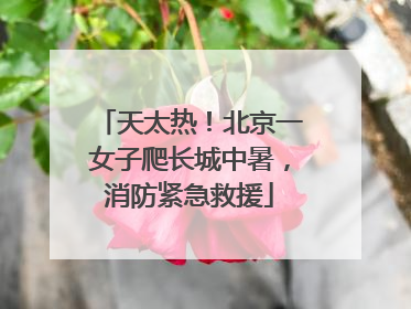 天太热！北京一女子爬长城中暑，消防紧急救援