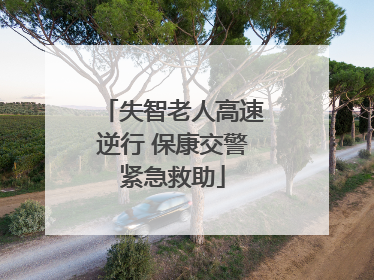失智老人高速逆行 保康交警紧急救助
