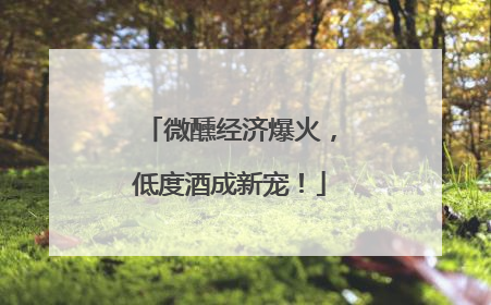 微醺经济爆火，低度酒成新宠！