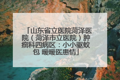 山东省立医院菏泽医院（菏泽市立医院）肿瘤科四病区：小小驱蚊包 暖暖医患情