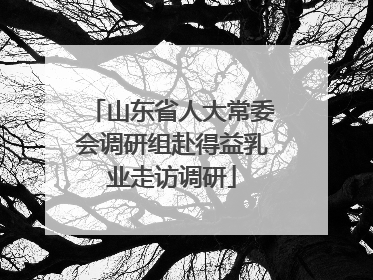 山东省人大常委会调研组赴得益乳业走访调研