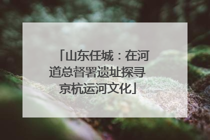 山东任城：在河道总督署遗址探寻京杭运河文化