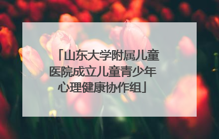 山东大学附属儿童医院成立儿童青少年心理健康协作组