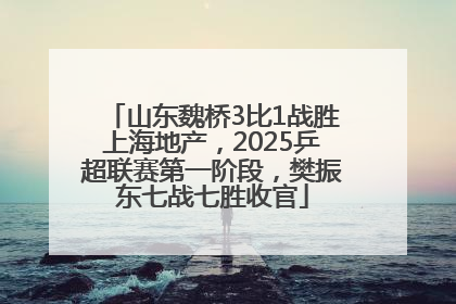 山东魏桥3比1战胜上海地产，2025乒超联赛第一阶段，樊振东七战七胜收官