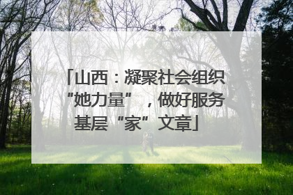 山西：凝聚社会组织“她力量”，做好服务基层“家”文章