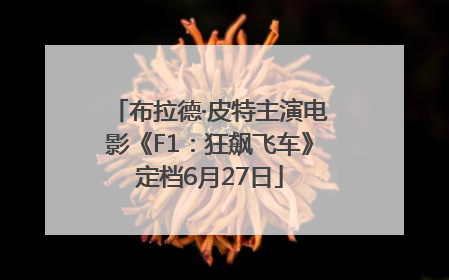 布拉德·皮特主演电影《F1：狂飙飞车》定档6月27日