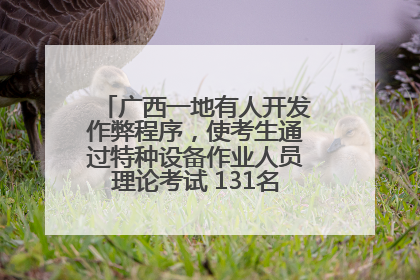 广西一地有人开发作弊程序，使考生通过特种设备作业人员理论考试 131名考生证书被撤销