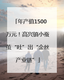 年产值1500万元！高兴镇小蚕茧“吐”出“金丝产业链”
