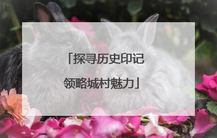 探寻历史印记 领略城村魅力