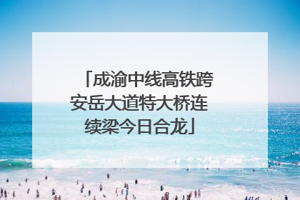 成渝中线高铁跨安岳大道特大桥连续梁今日合龙