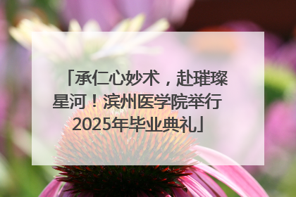 承仁心妙术，赴璀璨星河！滨州医学院举行2025年毕业典礼