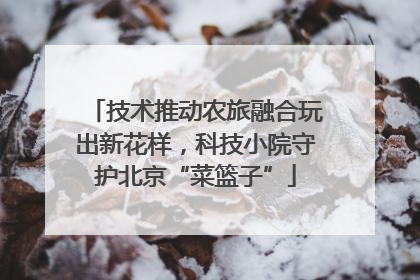 技术推动农旅融合玩出新花样，科技小院守护北京“菜篮子”
