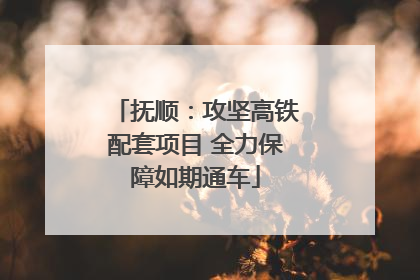 抚顺：攻坚高铁配套项目 全力保障如期通车