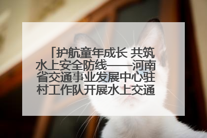 护航童年成长 共筑水上安全防线——河南省交通事业发展中心驻村工作队开展水上交通安全知识进校园活动
